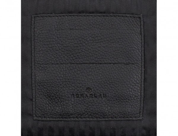 leather portfolio in black card holder