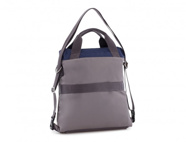 Bag convertible into backpack in gray  back