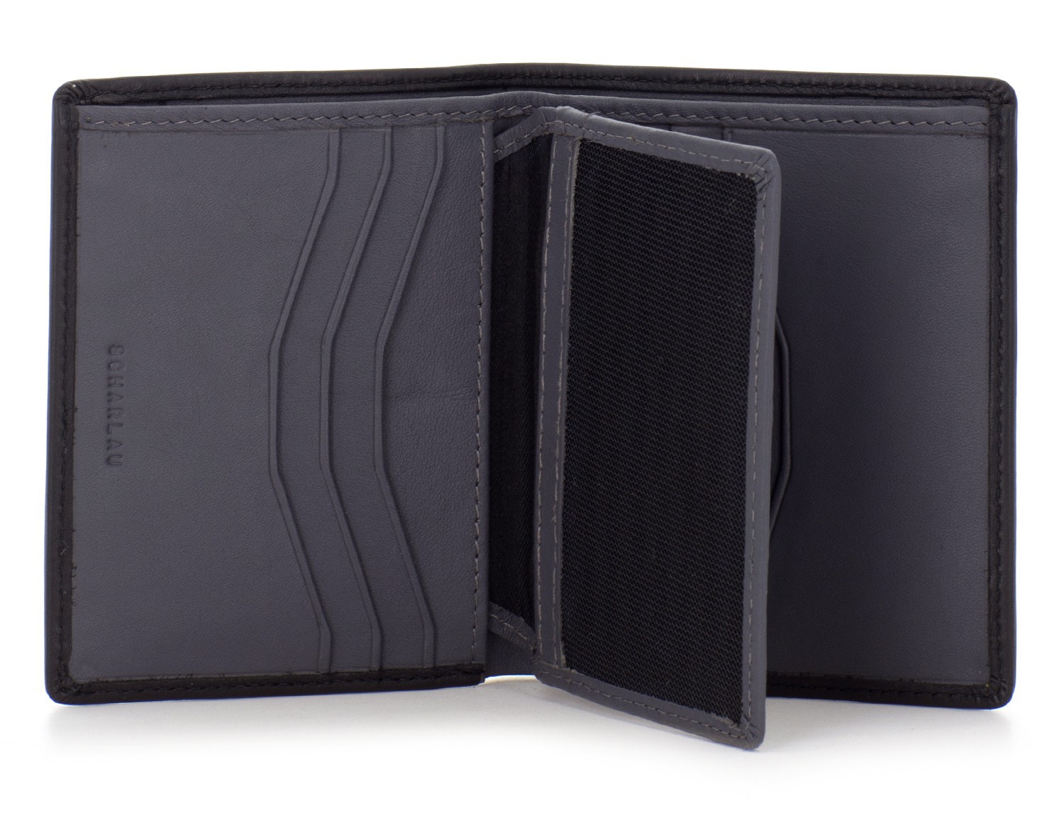 small leather wallet for men black