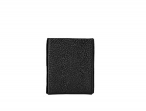 black no logo leather cigarette case back